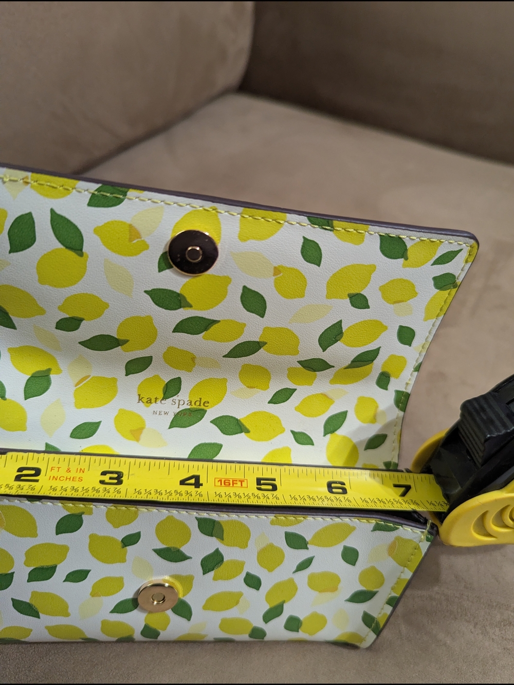 Kate Spade White Lemon Print Belt Bag with Green Leaves - Picture 10 of 10